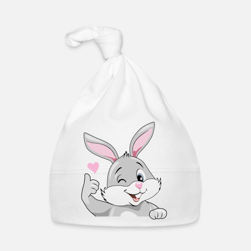 Sourire clin d’œil lapin aime Bonnet bio Bébé