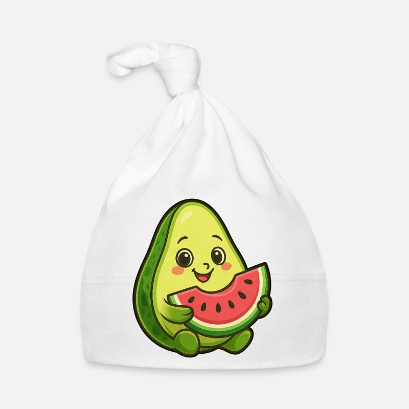Avocado Melon Watermelon Summer Fruit Design Organic Baby Cap