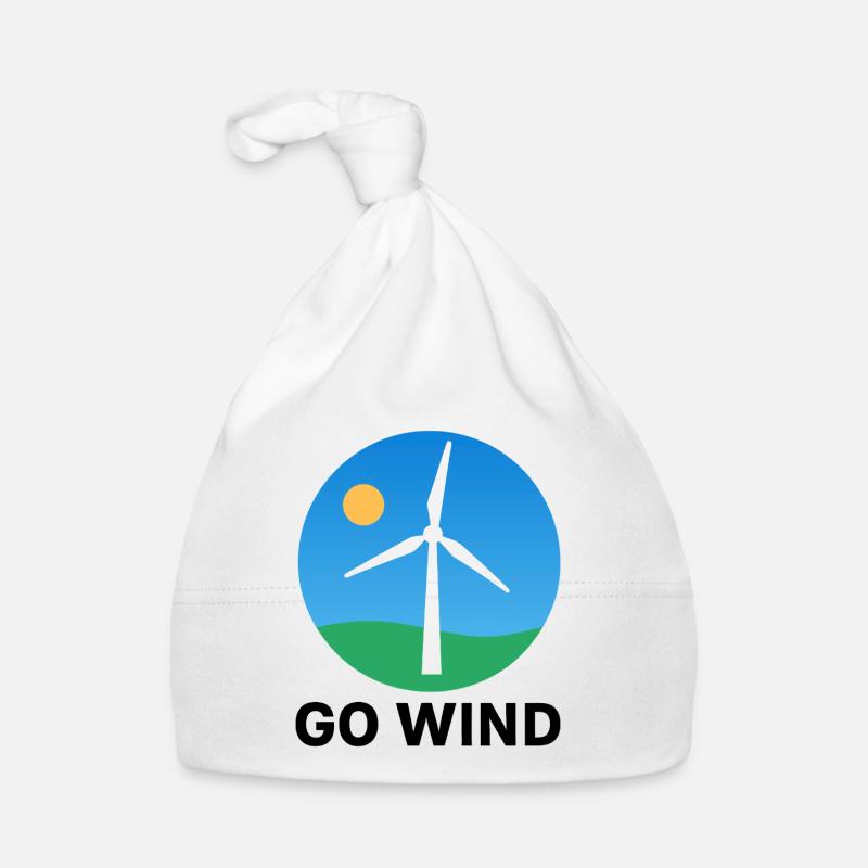 Support Wind Energy – Clean Power Symbol Organic Baby Cap