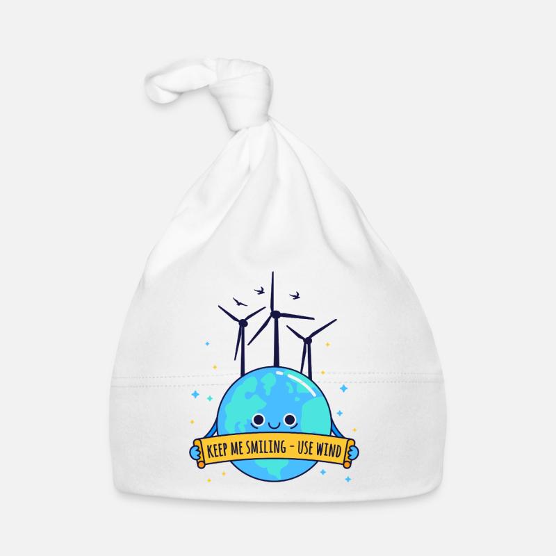 Keep Me Smiling – Use Wind Power Organic Baby Cap