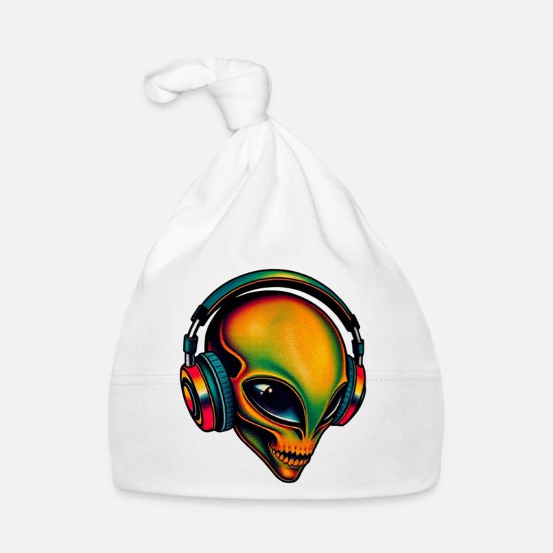 Mehrfarbiger Alien-Kopf Baby Bio-Mütze