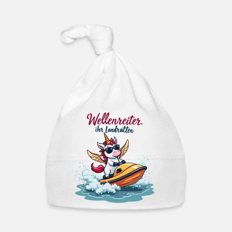 Surfer Unicorn Organic Baby Cap