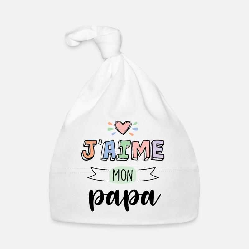 Body oder Kinder-T-Shirt – ich liebe meinen Papa Baby Bio-Mütze
