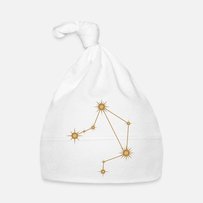 Constellation d’étoiles Balance Signe de naissance Doré Bonnet bio Bébé