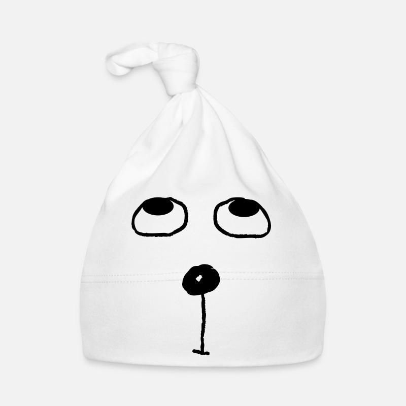 Funny cat face Organic Baby Cap