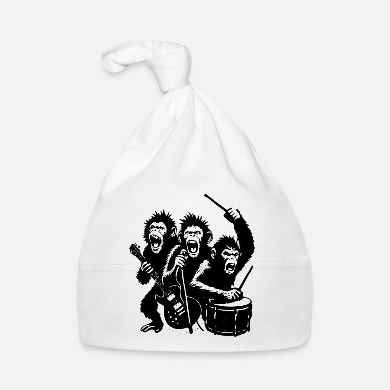 Expressive Monkey Rock Band | The Monkey Dance Organic Baby Cap
