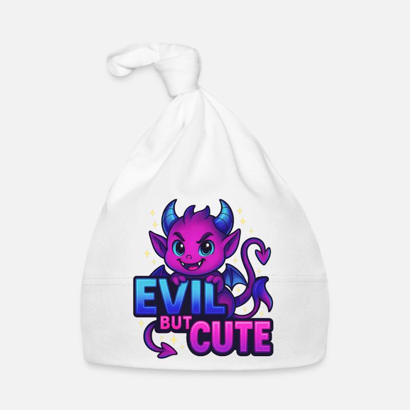 Evil? Only with an asterisk. – Magic Demon - Organic Baby Cap - white