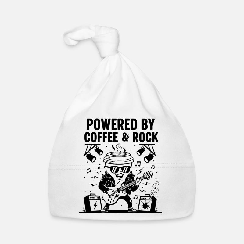 Coffee & Rock Guitar Energy Organic Baby Cap