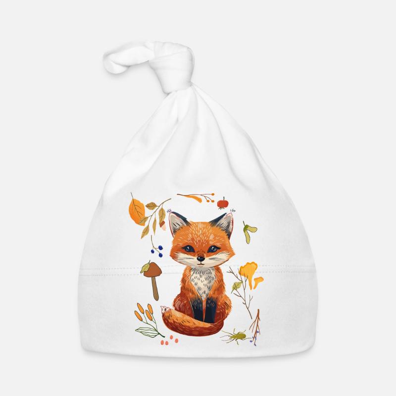 Fuchs im Wald Baby Bio-Mütze