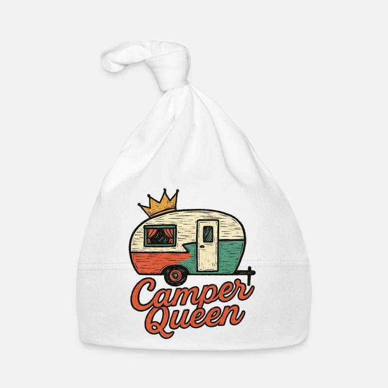 Camper Queen Retro Caravan Organic Baby Cap
