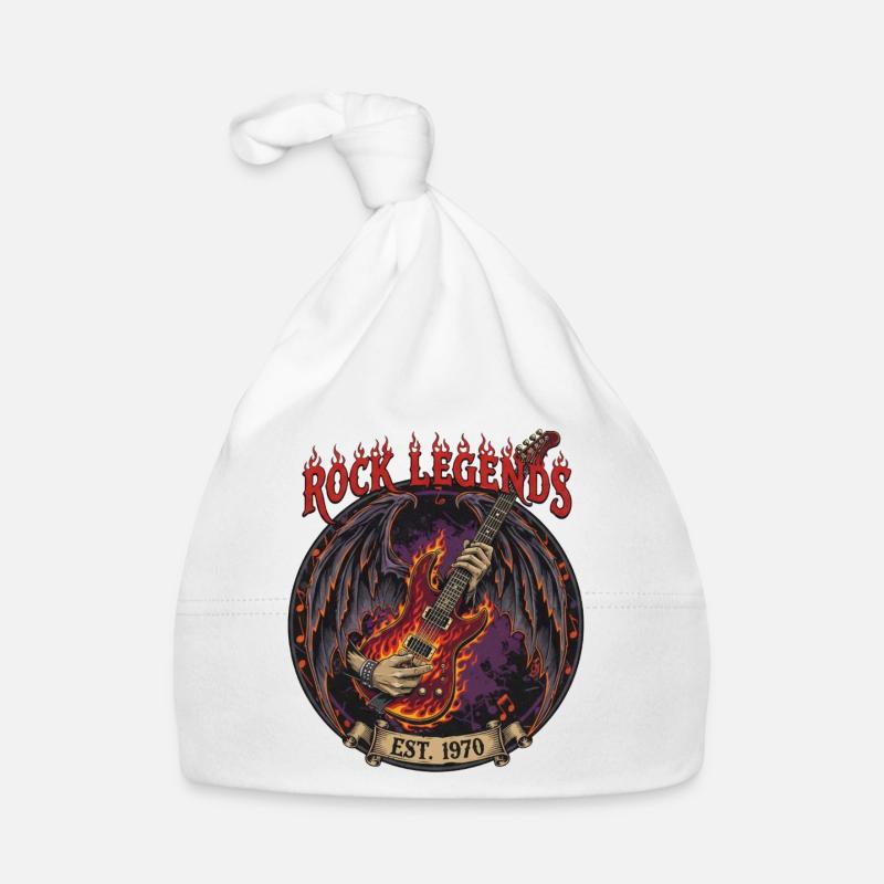 Rock Legenden FeuerGitarre Baby Bio-Mütze
