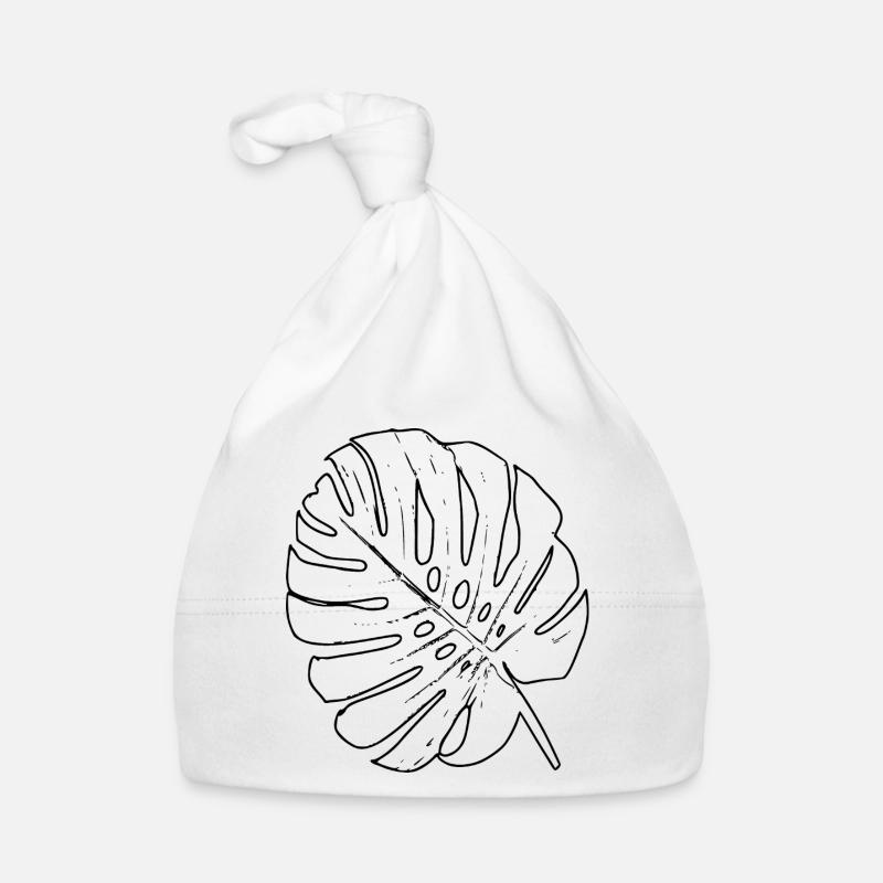 Contour de la feuille de Monstera Bonnet bio Bébé