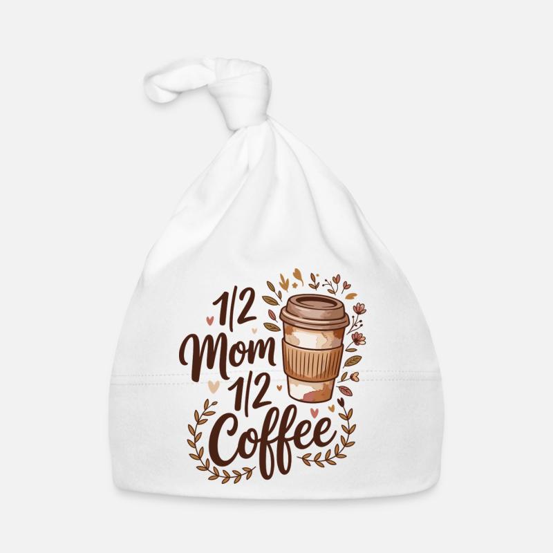 Mutter Koffein Halb Mama Halb Kaffee Baby Bio-Mütze