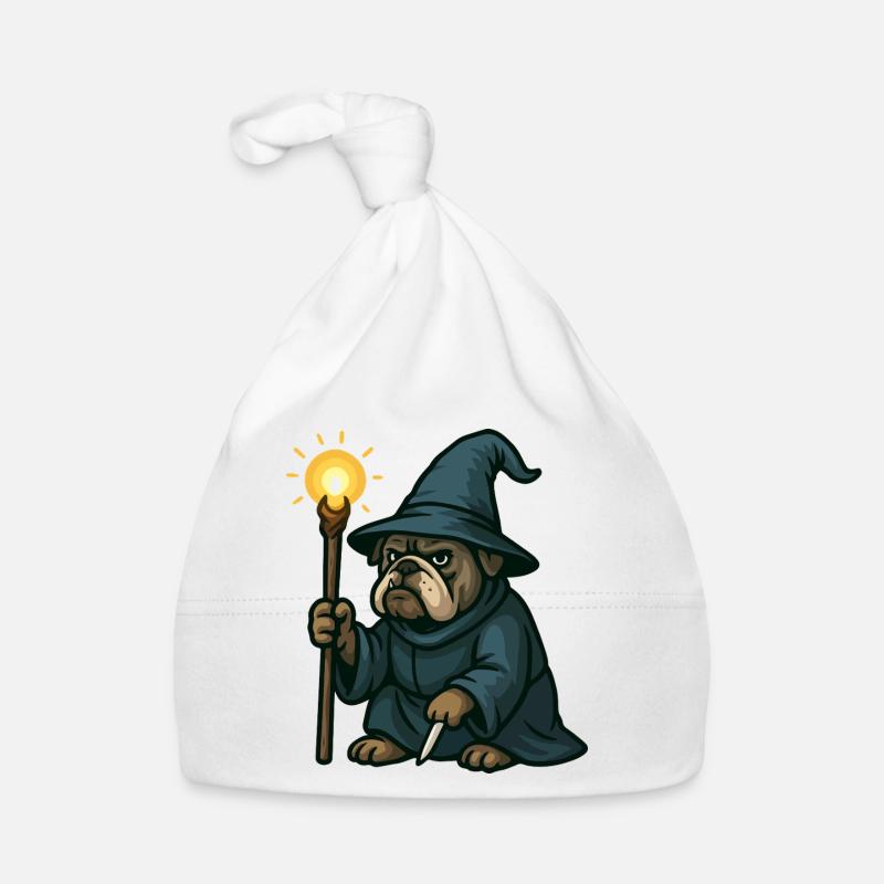 Bulldog Wizard Lantern Organic Baby Cap
