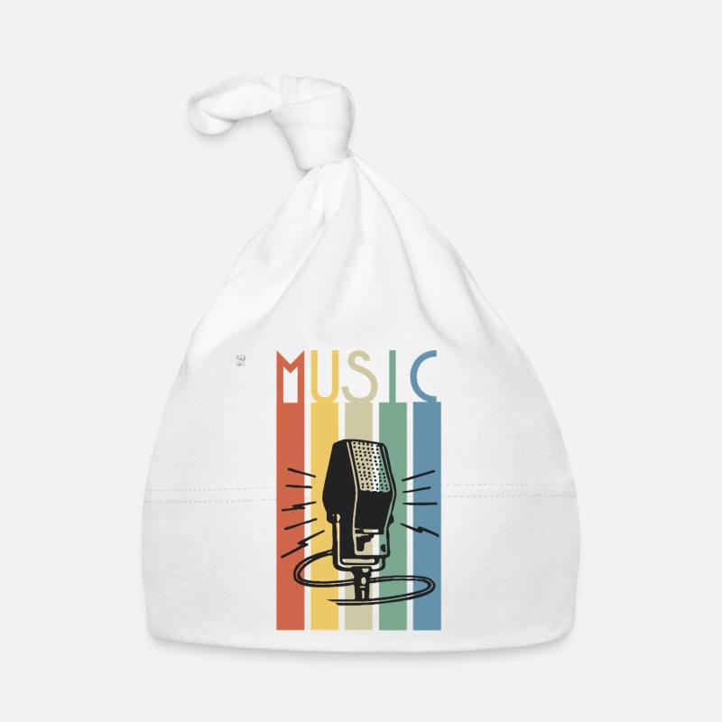 Bande musicale de microphone rétro Bonnet bio Bébé