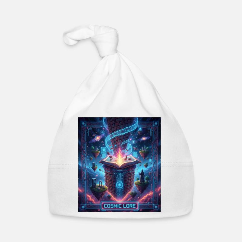 Cosmic Lore and Enchanted Book Organic Baby Cap