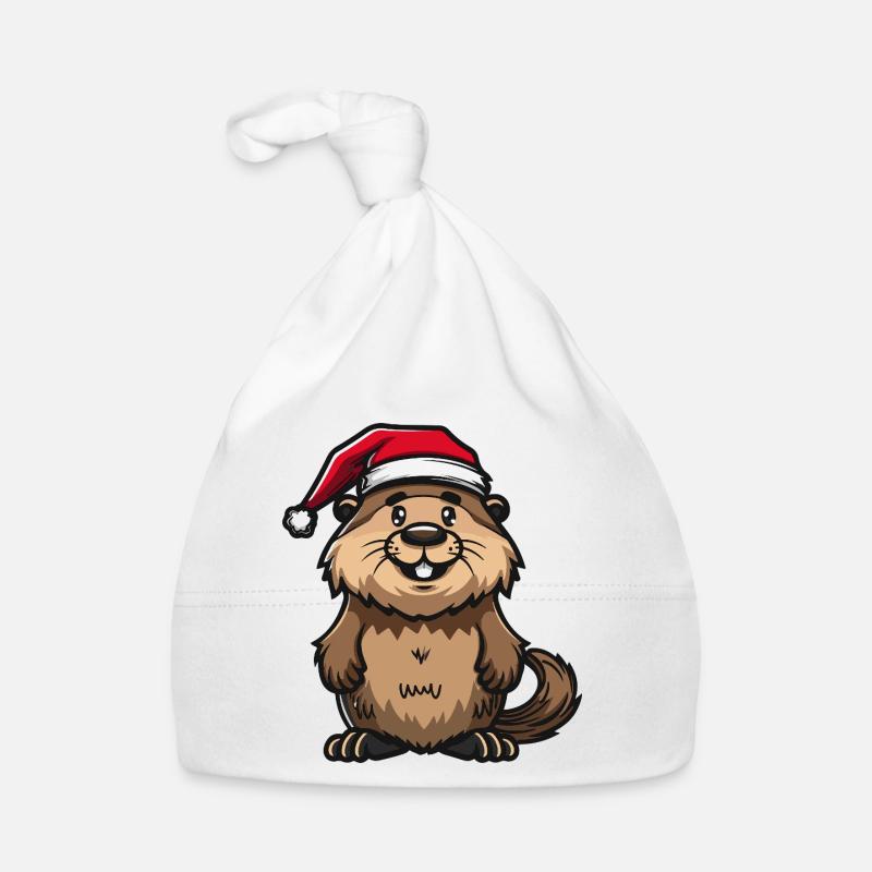 Noël du castor Bonnet bio Bébé