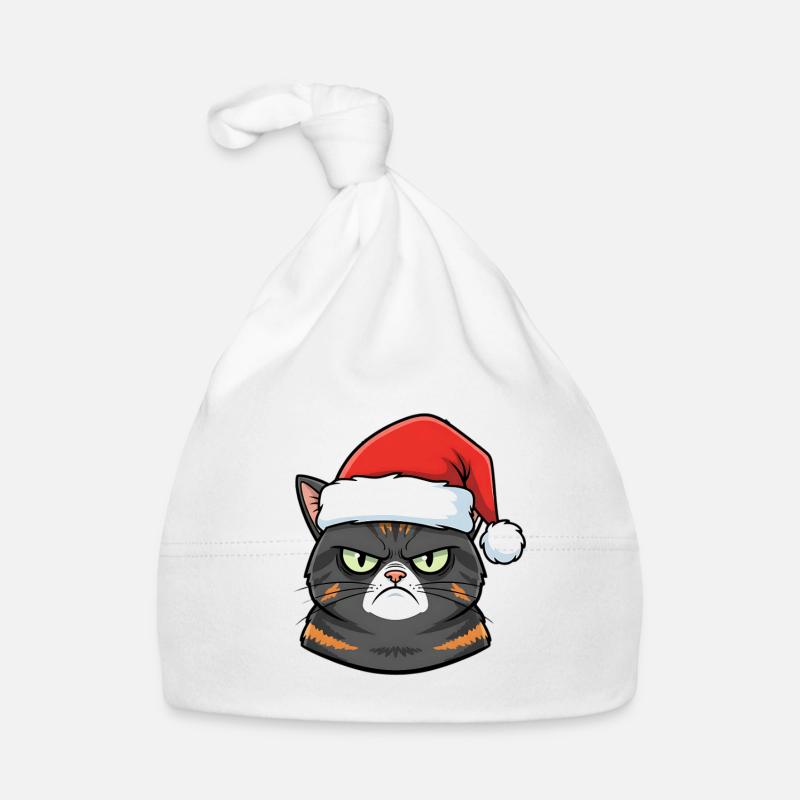 Grimmiger Weihnachtskater anti weihnachts katze Baby Bio-Mütze