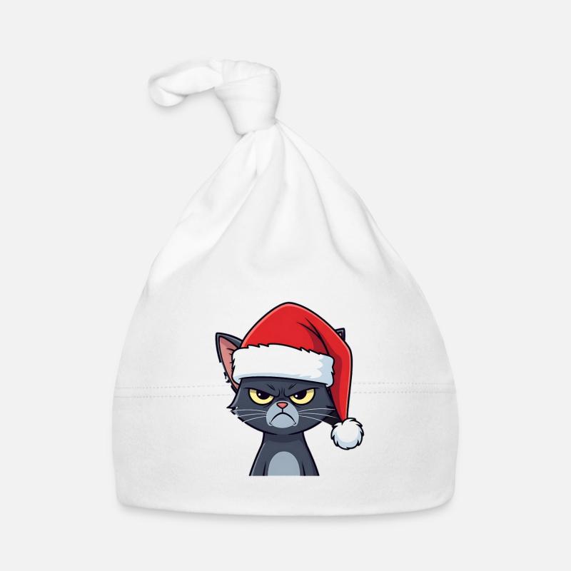 Genervte Santa Katze Xmas Stimmung Baby Bio-Mütze