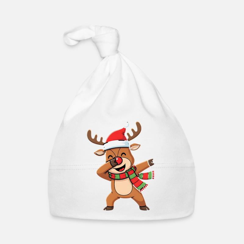 Noël drôle de dab sur les rennes Bonnet bio Bébé