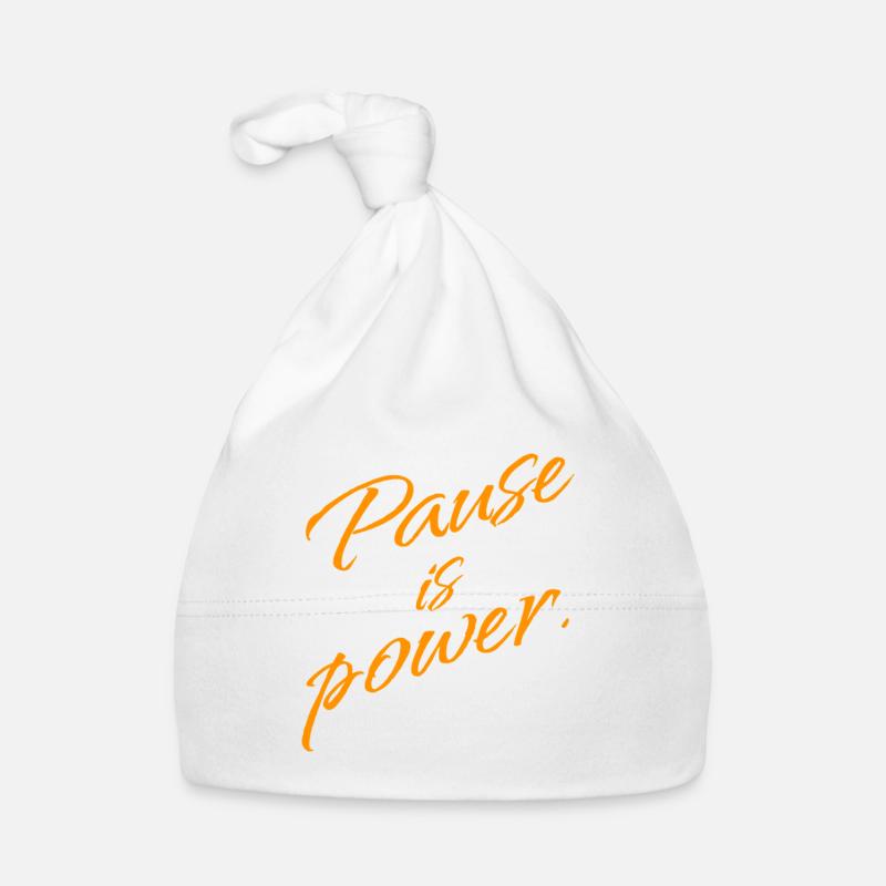 Pause est Pouvoir – Déclaration Repos & Réinitialisation Bonnet bio Bébé