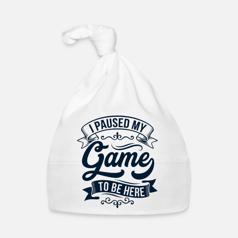 I paused my game – banner Organic Baby Cap