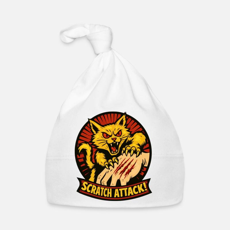 Scratch Attack Angry Cat Claw Design Organic Baby Cap
