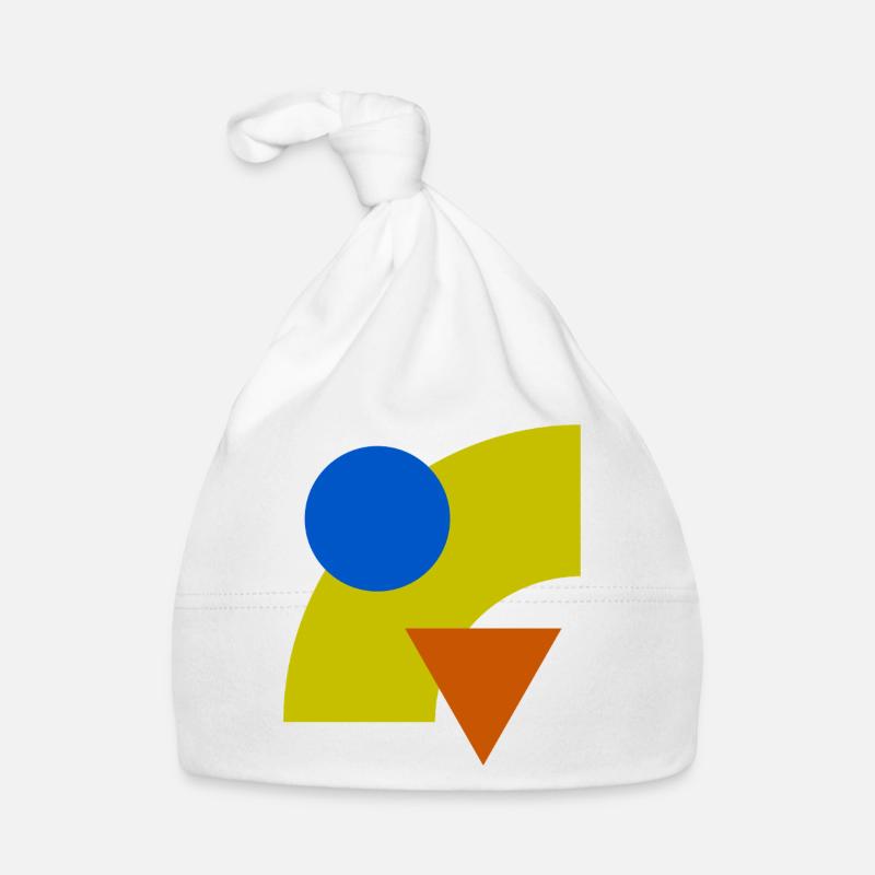 Constellation géométrique des couleurs - Bonnet bio Bébé - blanc