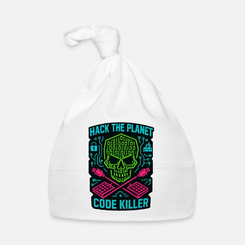 Hack the Planet Code Killer - Cyber Security Organic Baby Cap