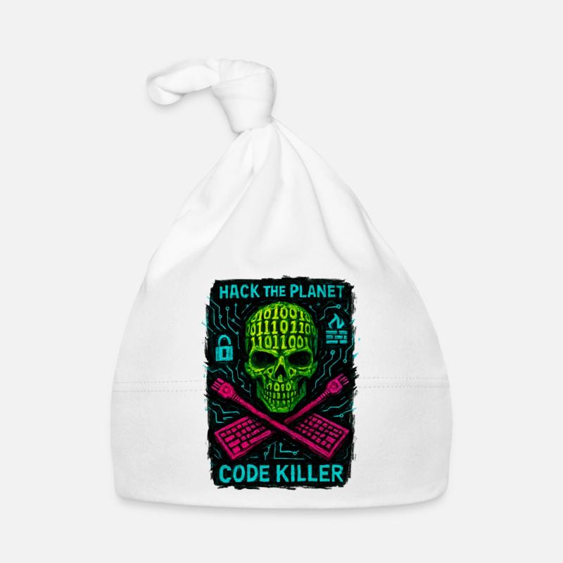Hack the Planet Code Killer – Cybersicherheit Baby Bio-Mütze