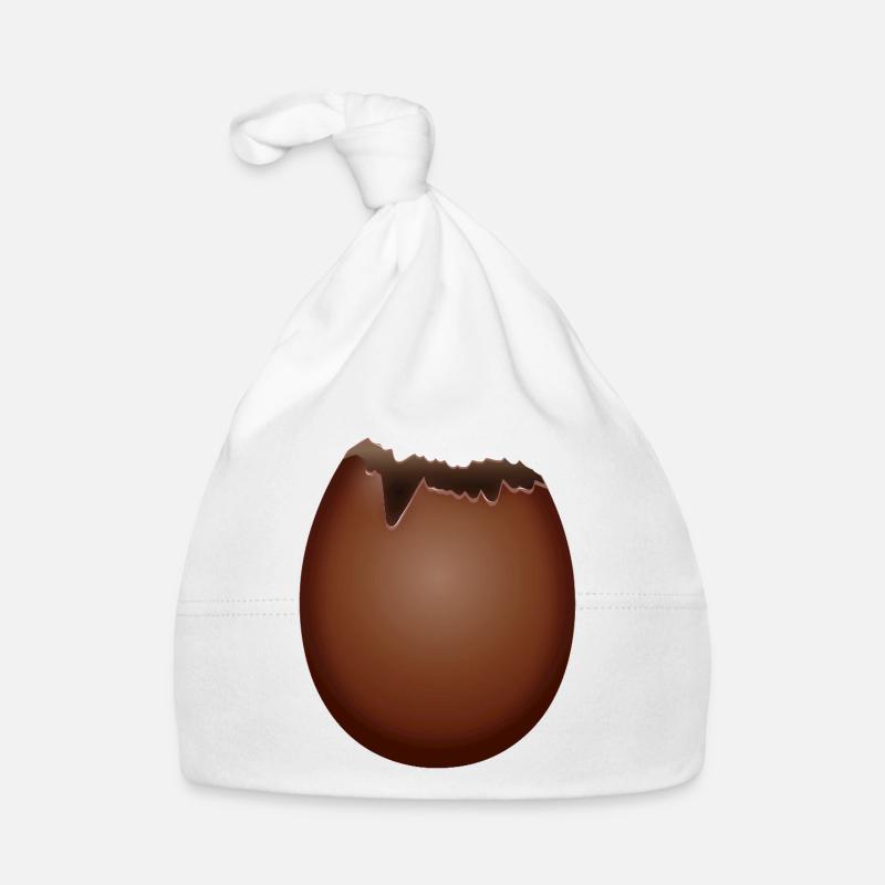 Bitten Chocolate Easter Egg Organic Baby Cap