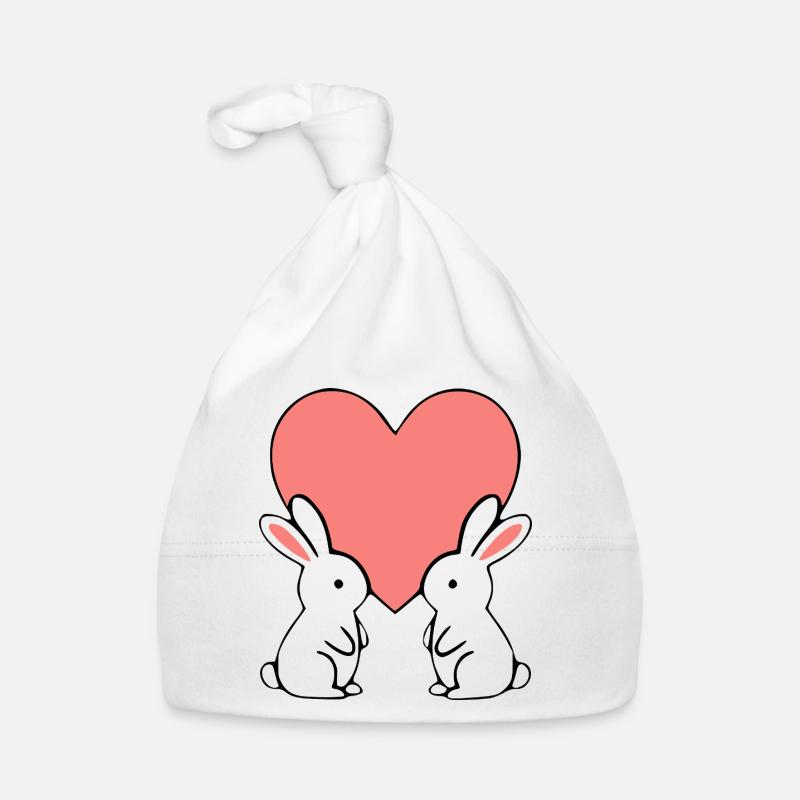 Saint-Valentin Cœur Saint-Valentin Bonnet bio Bébé