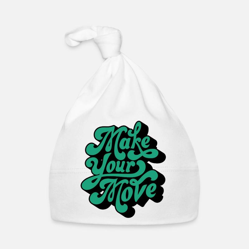 Passez à votre action – Motif rétro script Bonnet bio Bébé