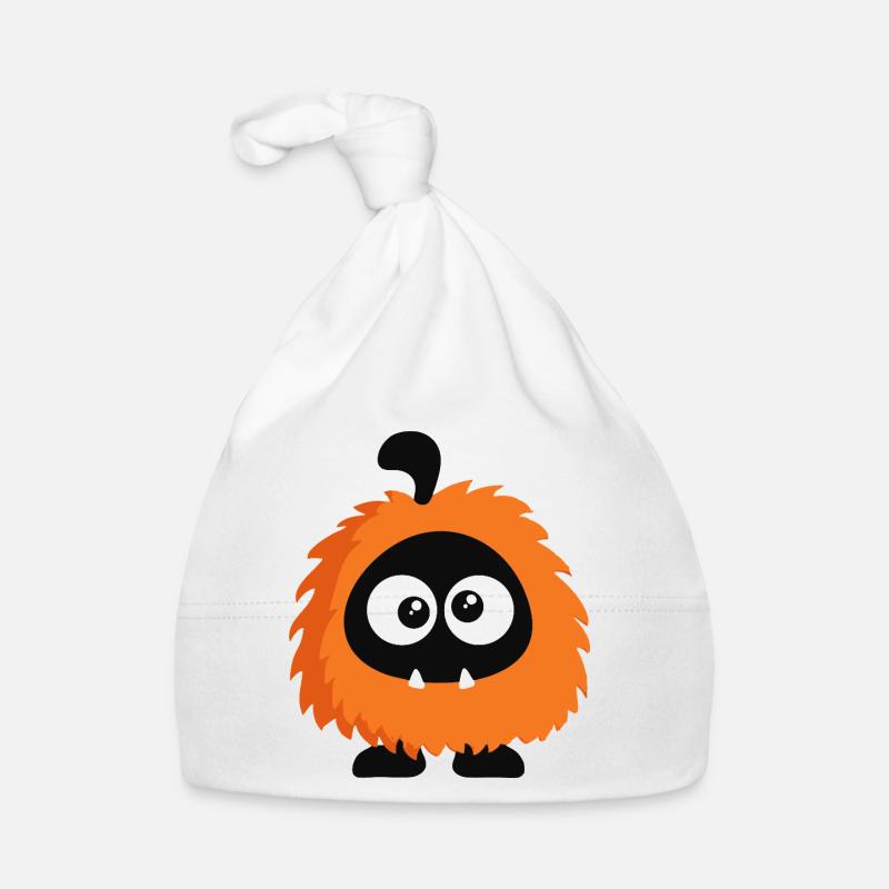 Monstre nommé Puschel - Bonnet bio Bébé - blanc