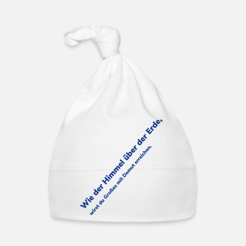 Heaven Over Earth Diagonal Text Organic Baby Cap