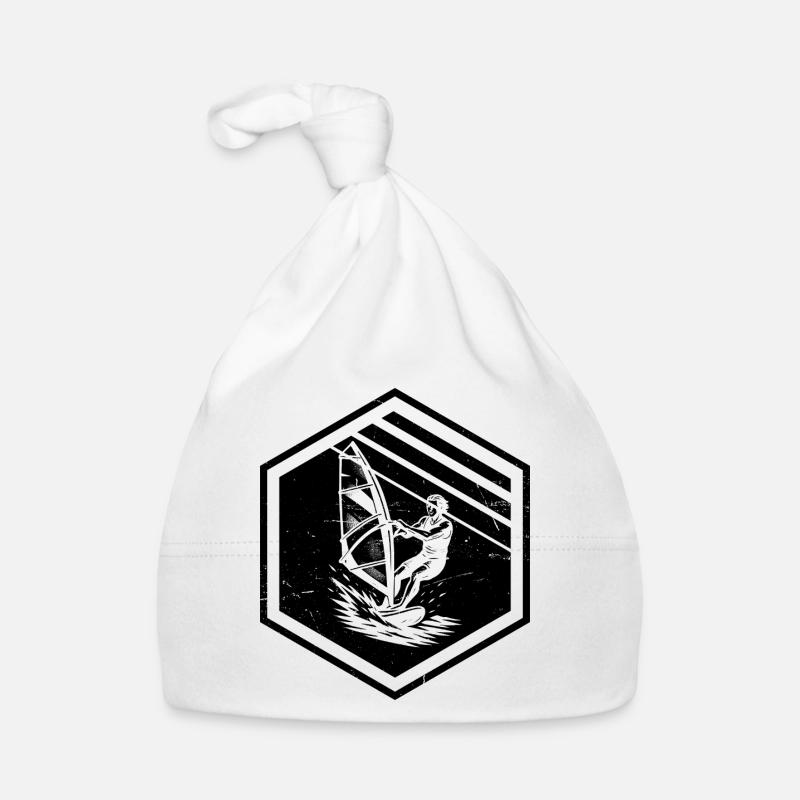 Motif drôle de planche à voile Bonnet bio Bébé