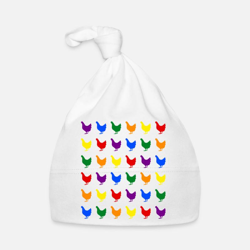 Regenbogen Hühner Baby Bio-Mütze