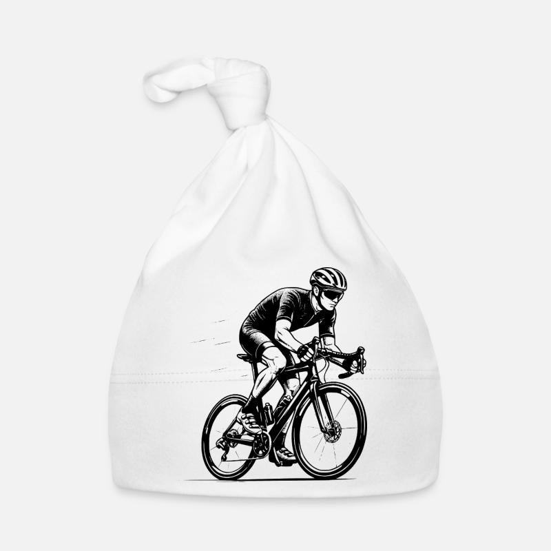Déclaration directe sur le vélo de route - Bonnet bio Bébé - blanc