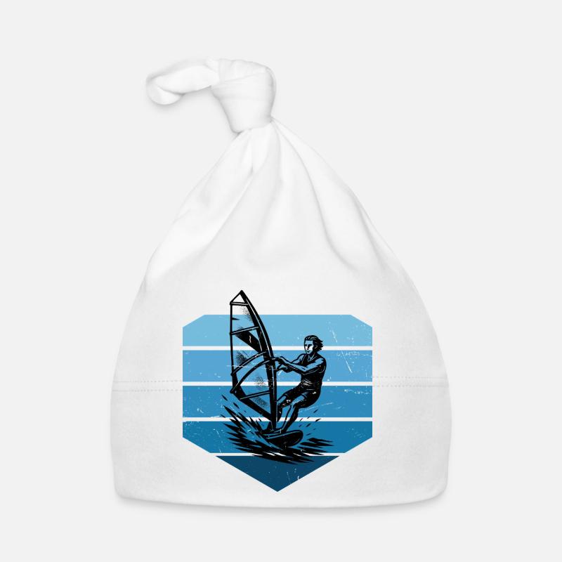 Motif drôle de planche à voile Bonnet bio Bébé
