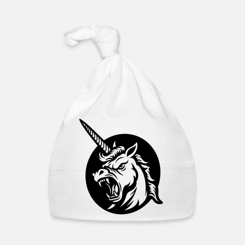 Brüllendes Einhorn – Aggressiver Einhornkopf Baby Bio-Mütze
