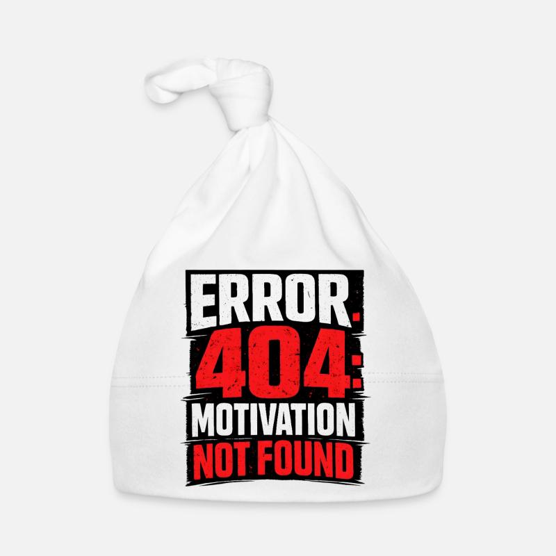 404-Motivation Not Found Minimalistisch Baby Bio-Mütze