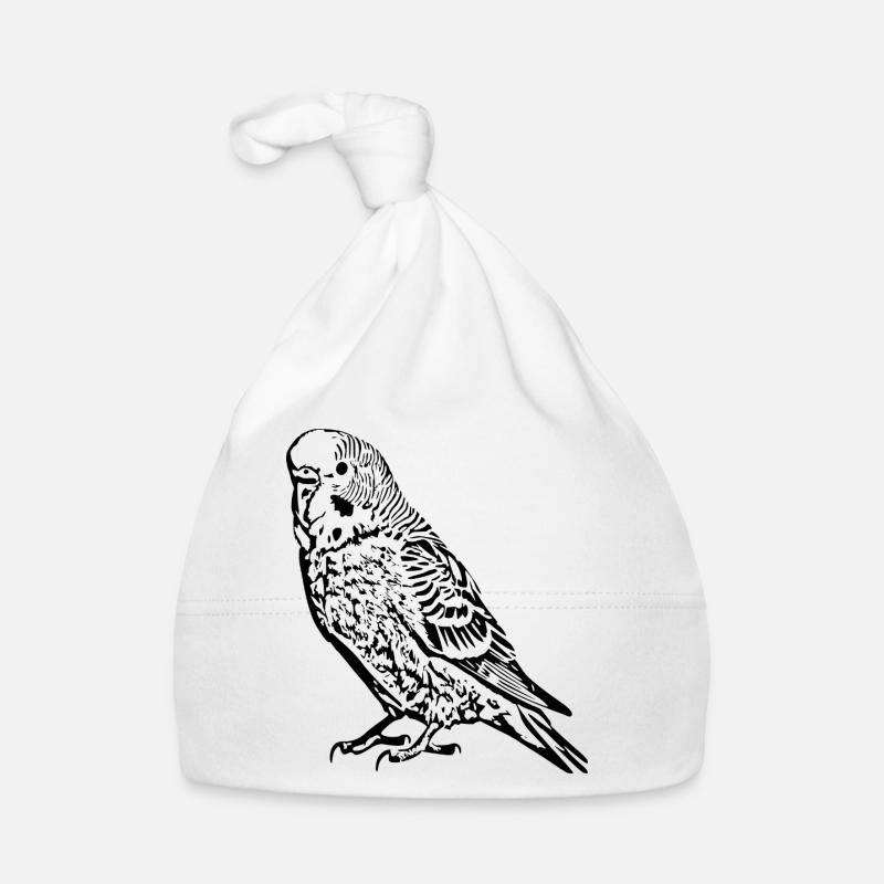 Wellensittich Vogel schwarz  Baby Bio-Mütze
