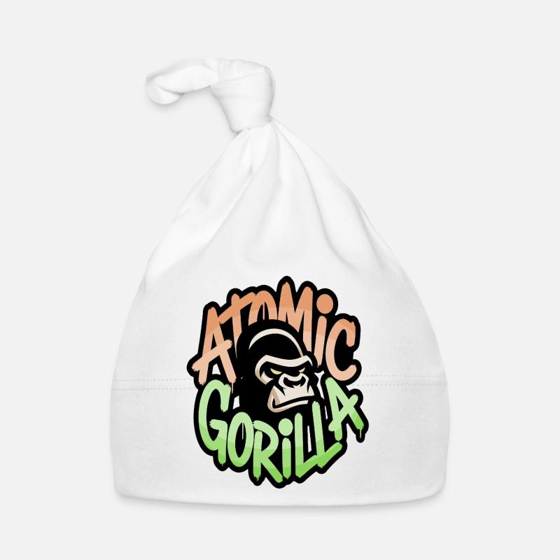 Atomic Gorilla Graffiti - Organic Baby Cap - white