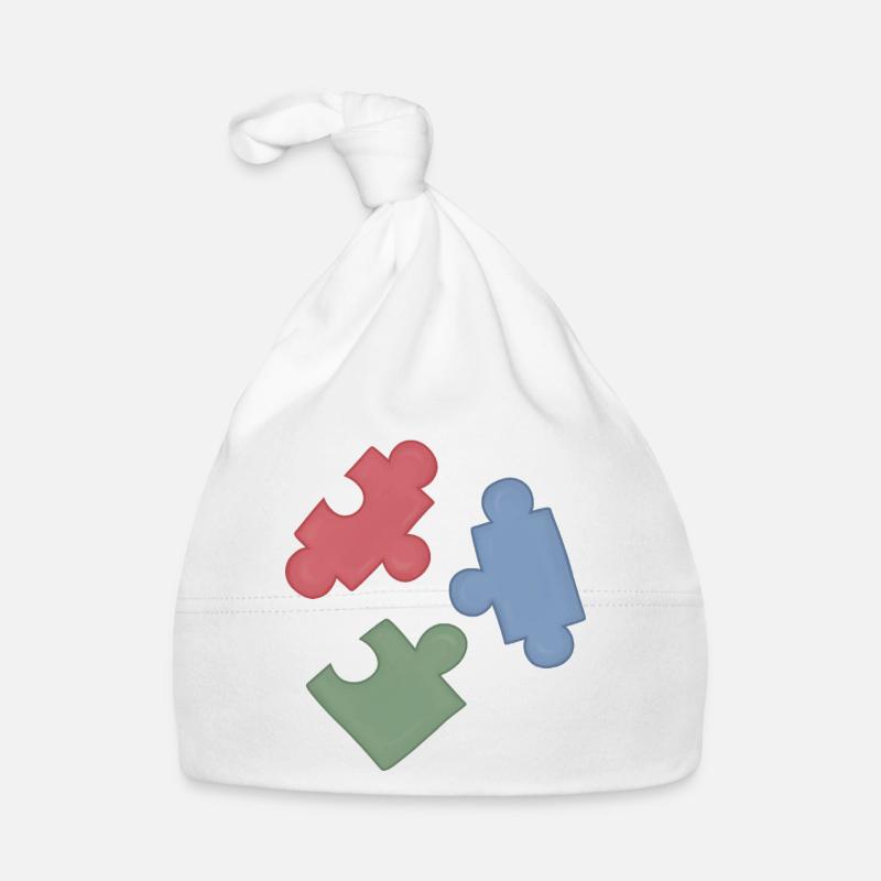 Puzzle Colors Puzzle Group of Three Organic Baby Cap