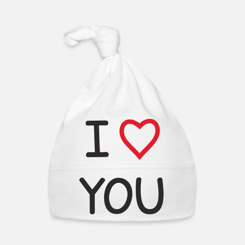 I ❤️ You – Doux Love Text Design Bonnet bio Bébé