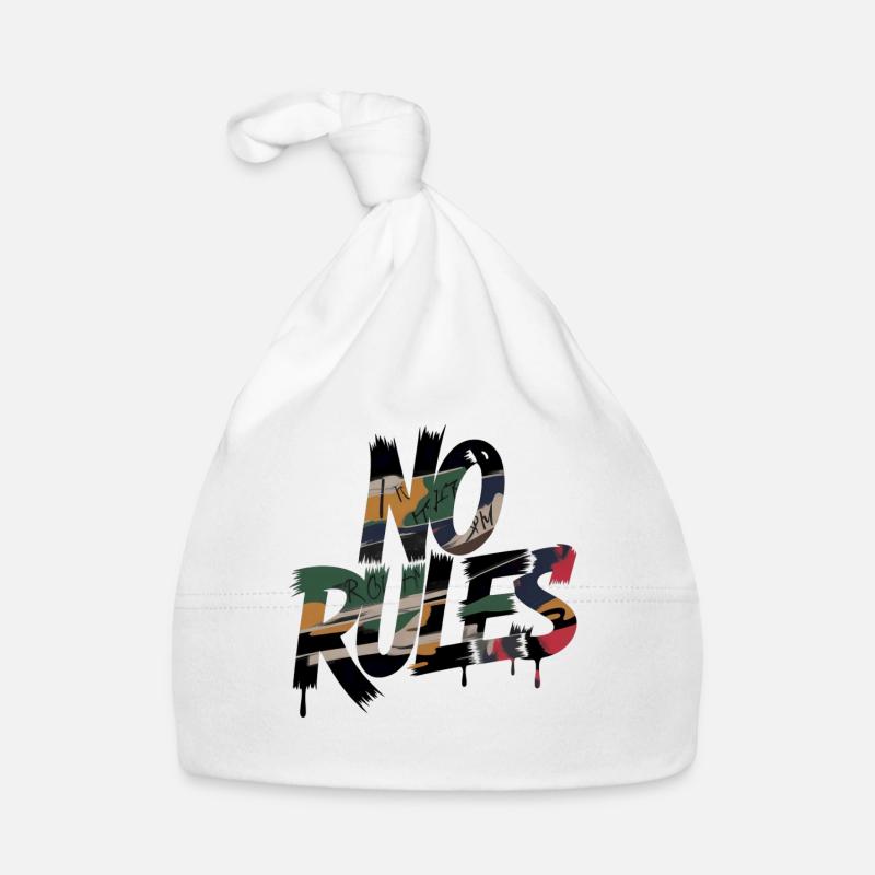 No Rules Street Art affichant le camouflage du graffiti Bonnet bio Bébé