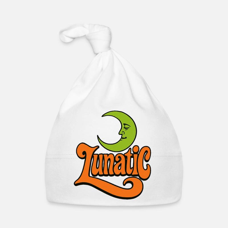 Lunatic Moon Retro-Typografie Baby Bio-Mütze