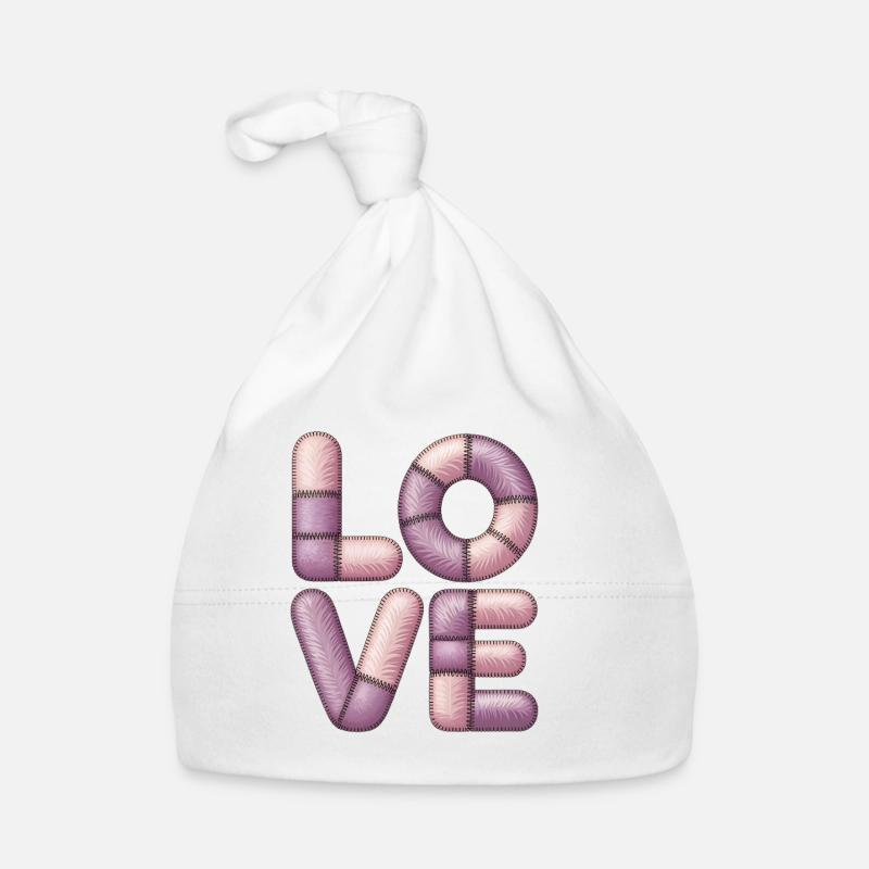 Sweet Patchwork Love for Girls & Teens Organic Baby Cap