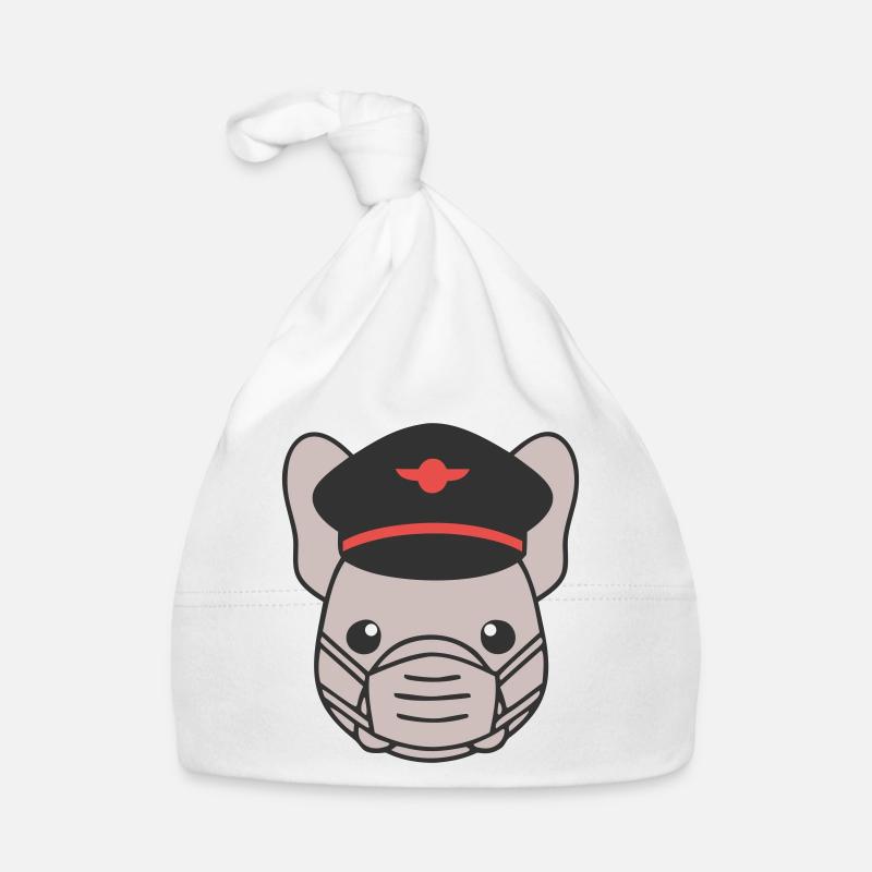 Frenchie Pilot Maske Fliegen Baby Bio-Mütze