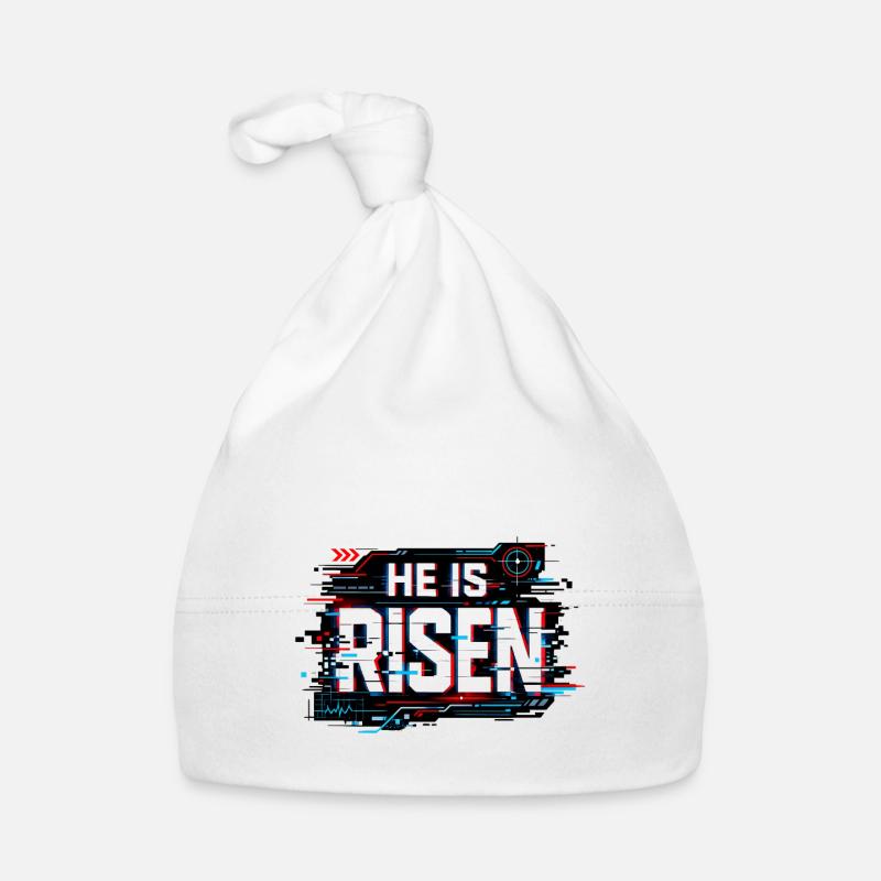 Glitch Easter: He is Risen Organic Baby Cap